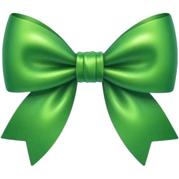 Green imoji bow emoji