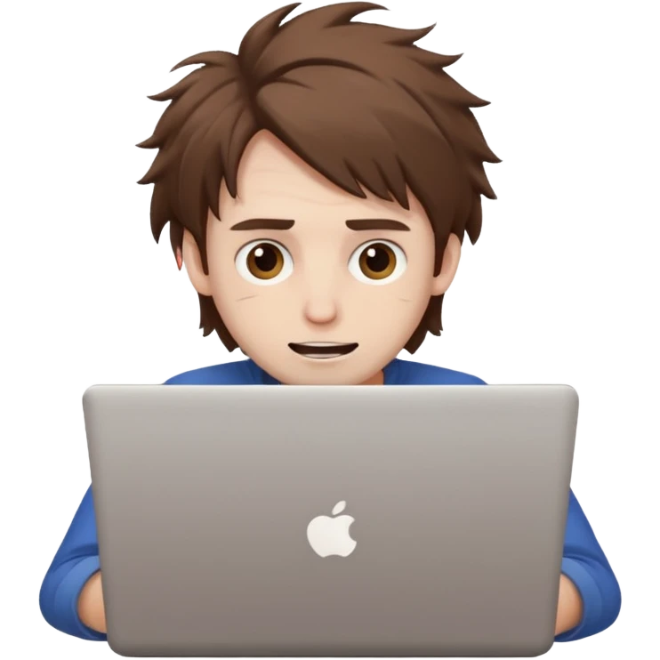 Crazy guy on laptop emoji
