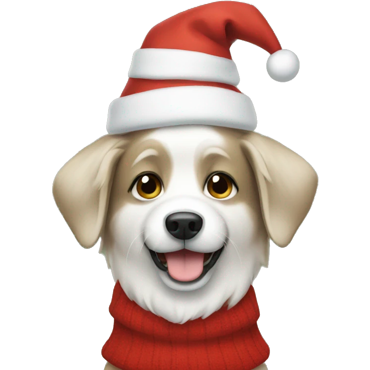 Dog chrismas emoji