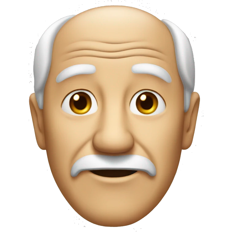 face of an old man emoji
