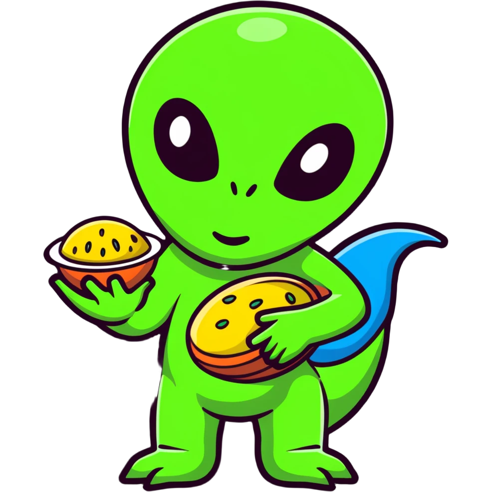 Alíen con un bolillo  emoji