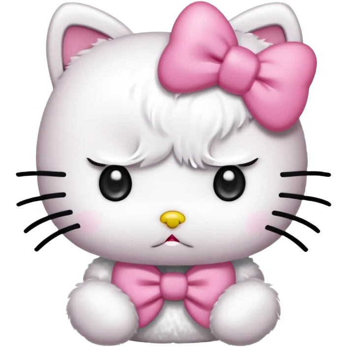 Hello kitty sad with bow emoji