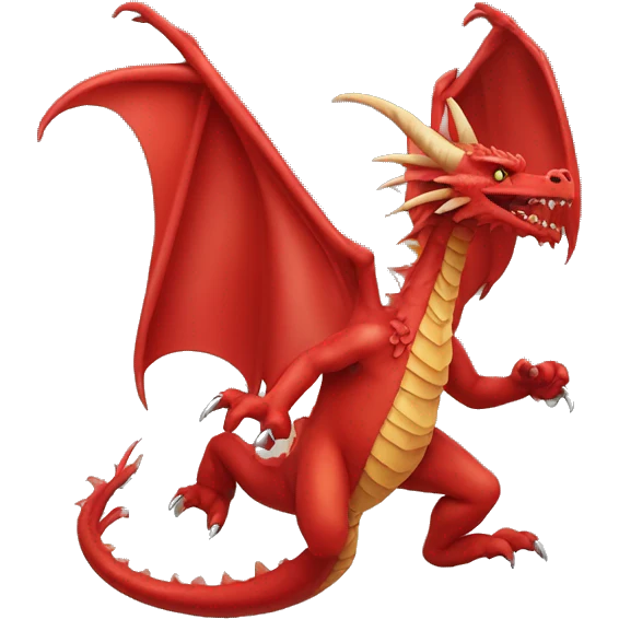 Red dragon  doing a s whit it’s body  emoji