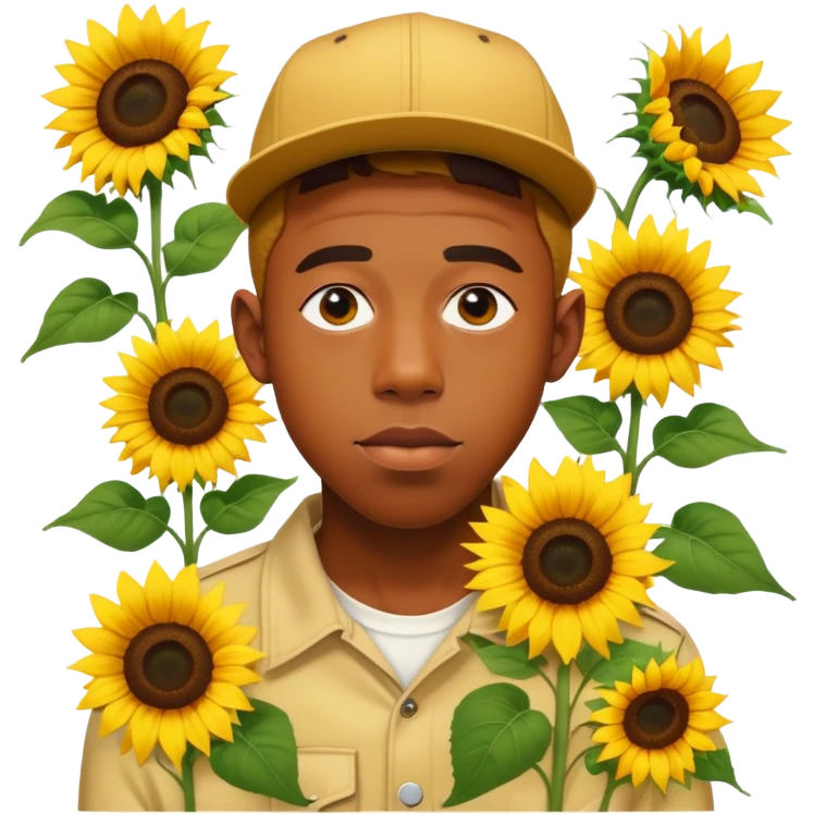Tyler the creator with sunflowers emoji