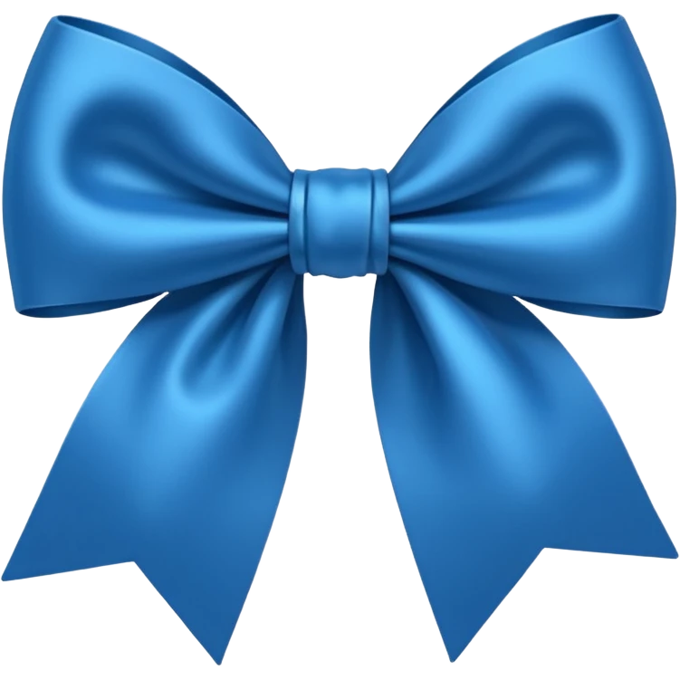 Blue bow emoji
