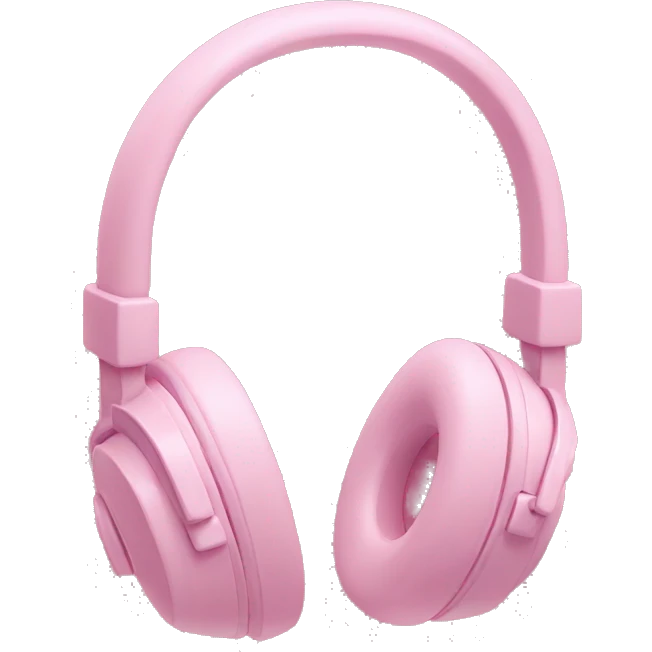 pastel pink headphone emoji