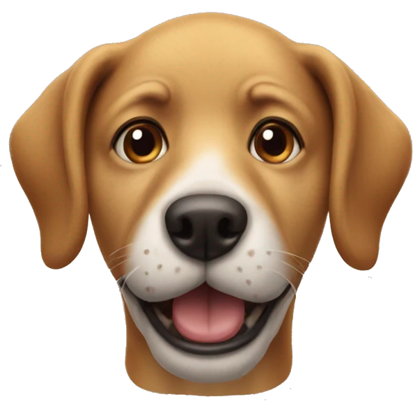 The funny dog head emoji