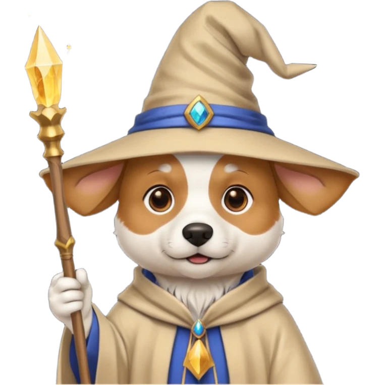 Dog wizard emoji