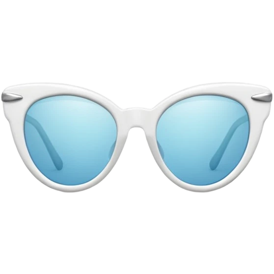 White cateye sunglasses emoji