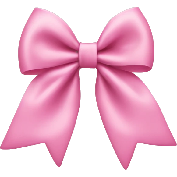 Baby pink bow emoji