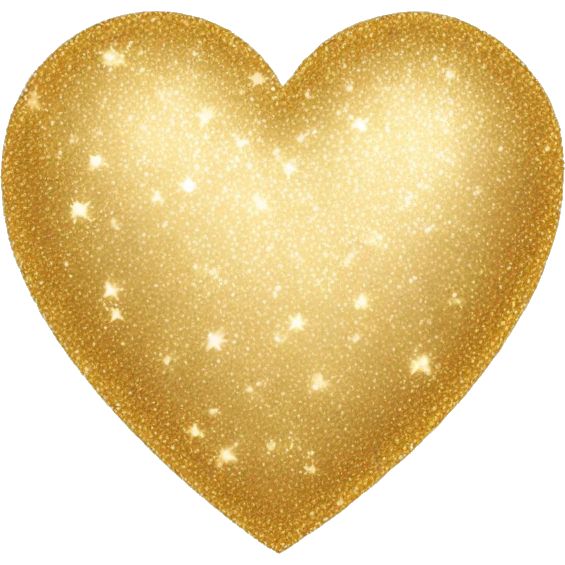 Sparkly heart gold emoji