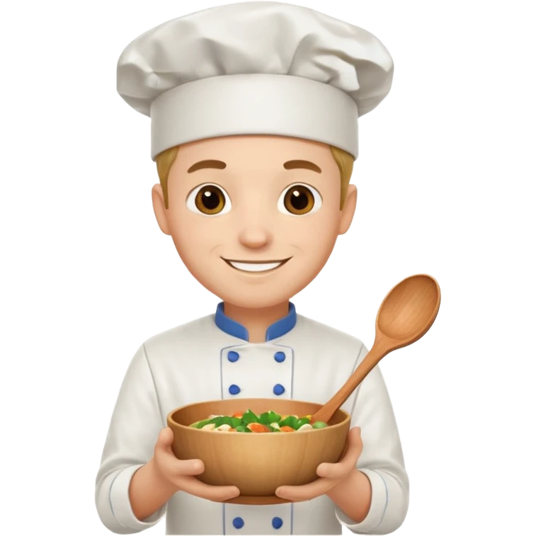   man Chef Holding Bowl emoji