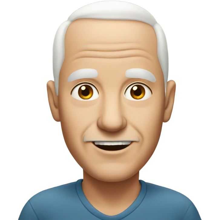bald white grandpa with no teeth emoji
