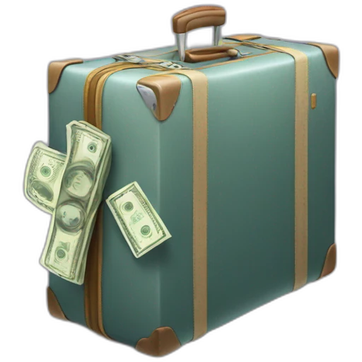 money from a suitcase emoji