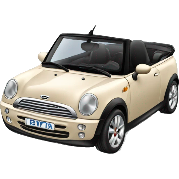 Beige Mini Cooper convertible emoji
