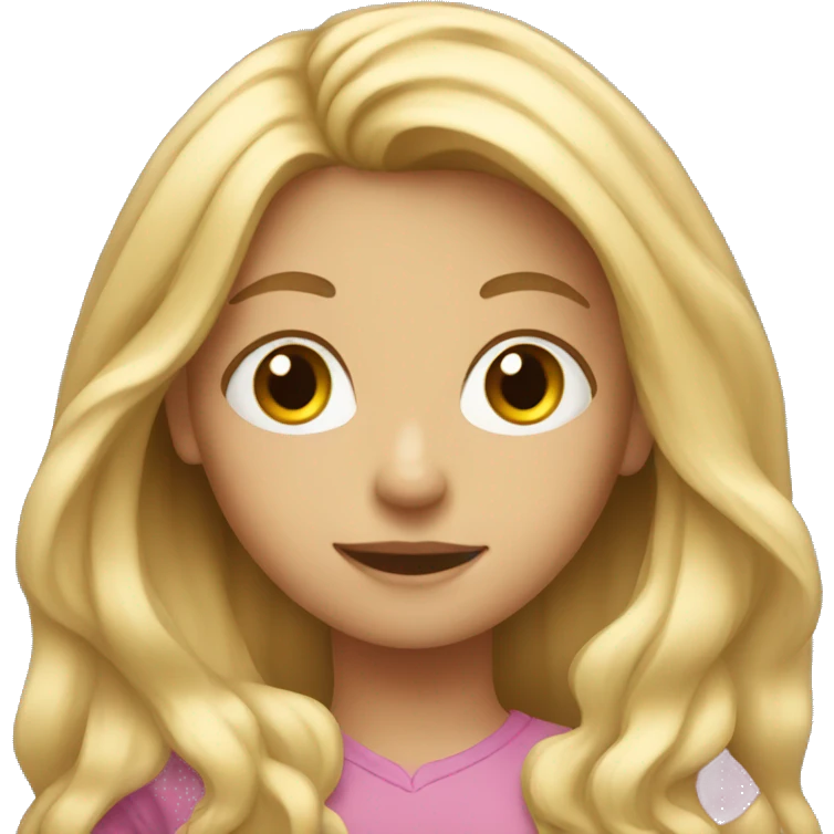 Girl with long blond hair emoji