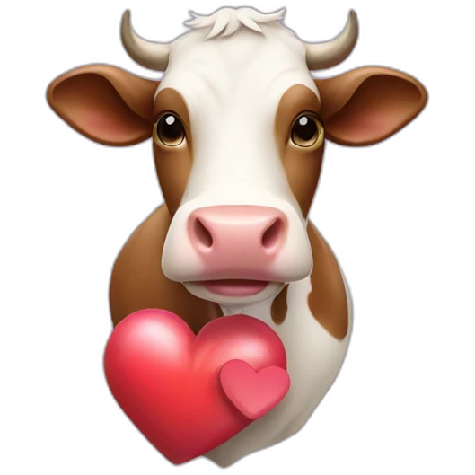 cow and heart emoji