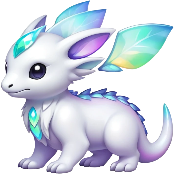  Iridescent white bright fakemon-creature  emoji