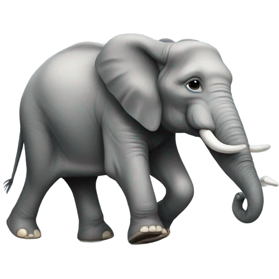 Elephant walking with heels  emoji