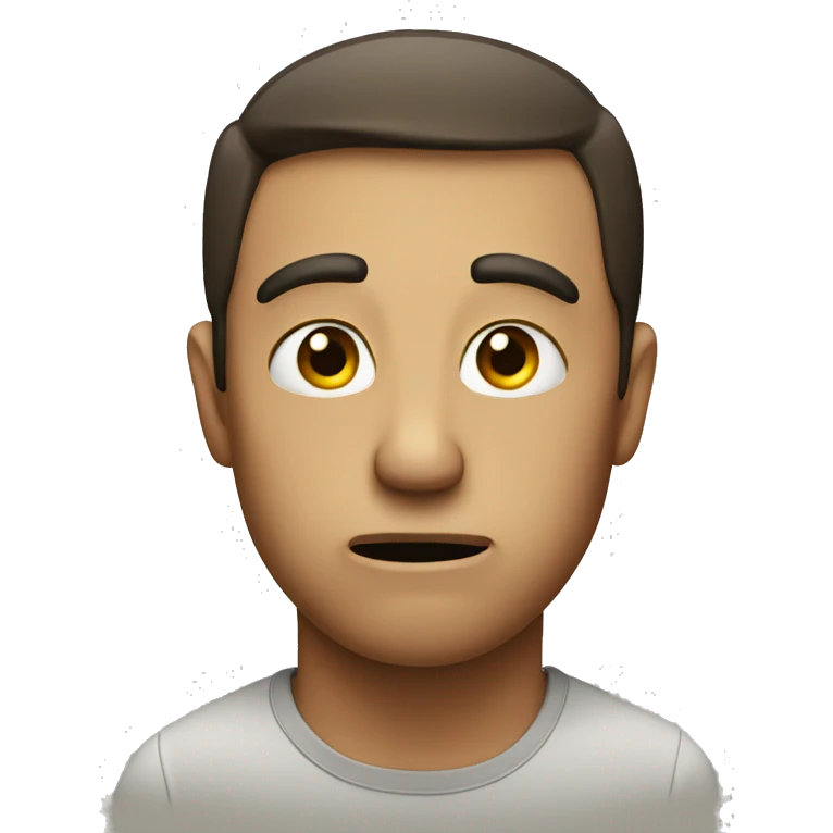 Disgusted straight face emoji