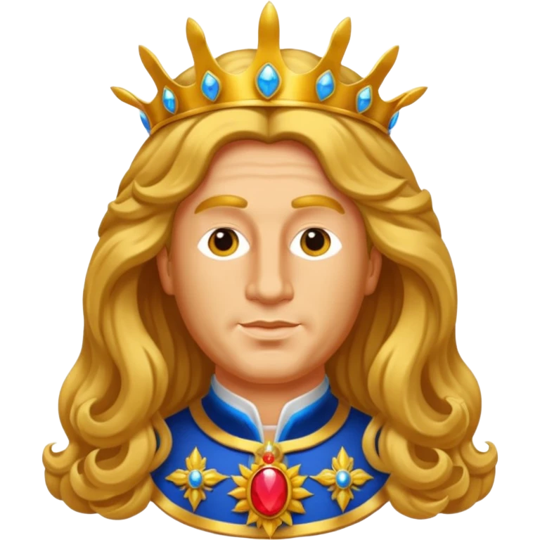 golden head of Louis XIV sun beam hair emoji