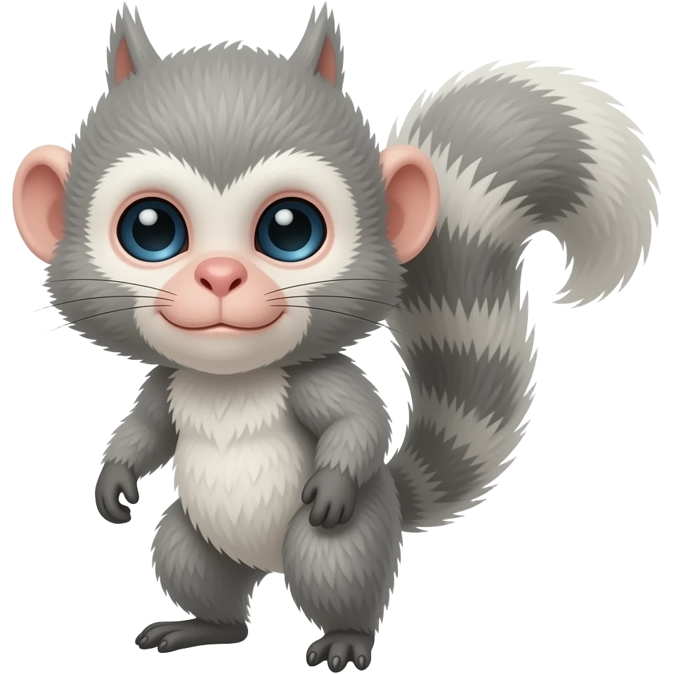 ouistiti  gris debout 2 patte humain oustiti emoji