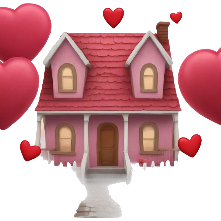 House made of hearts emoji