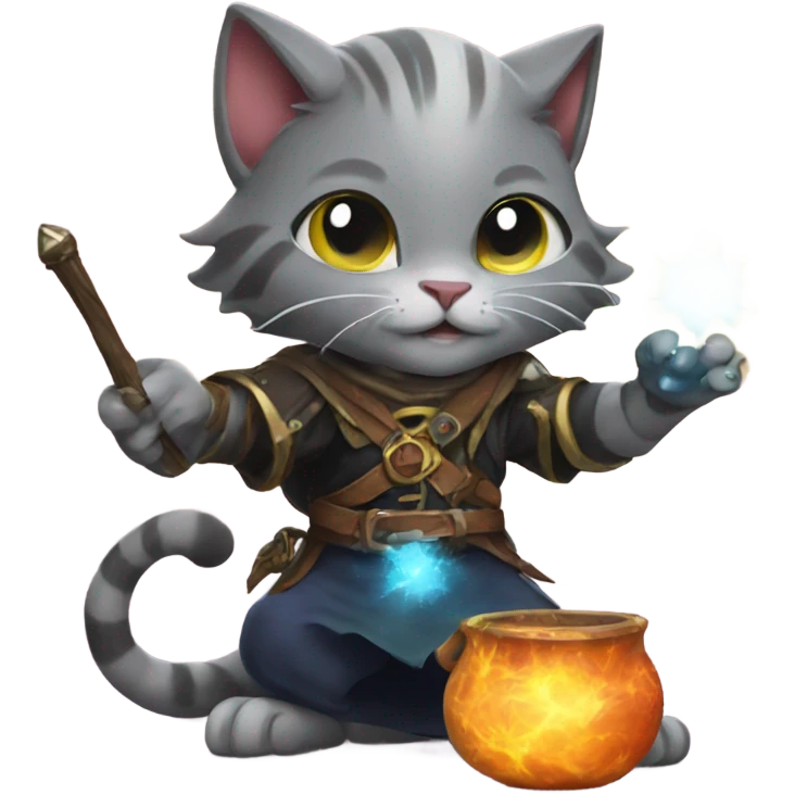 cats playing dnd casting spell emoji