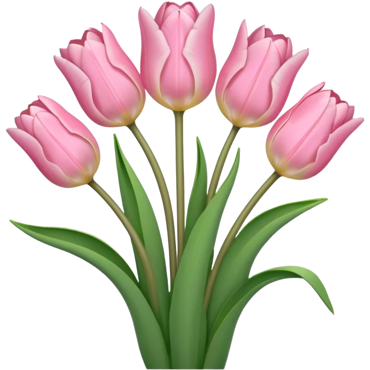 light pink tulip bouquet  emoji