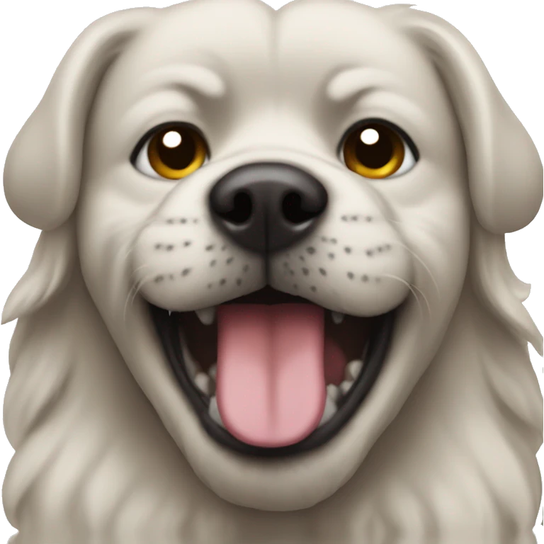 a dog thats bad but on purpose emoji