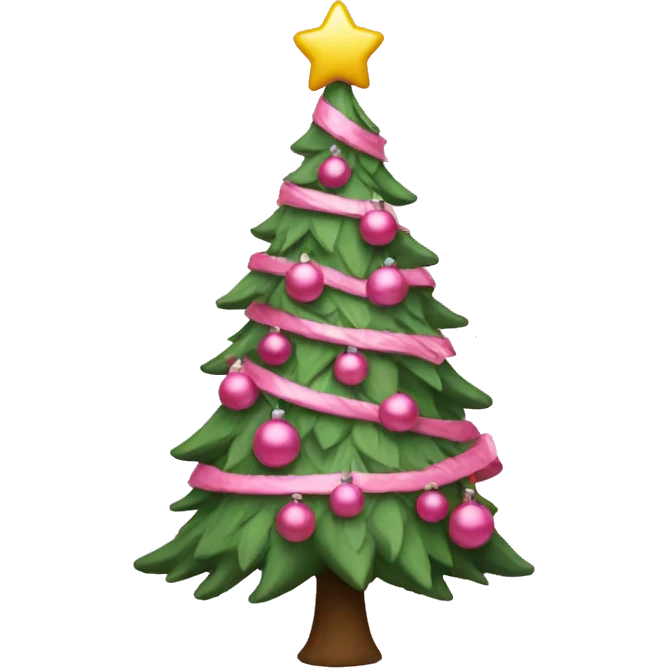 Pink Christmas treee emoji