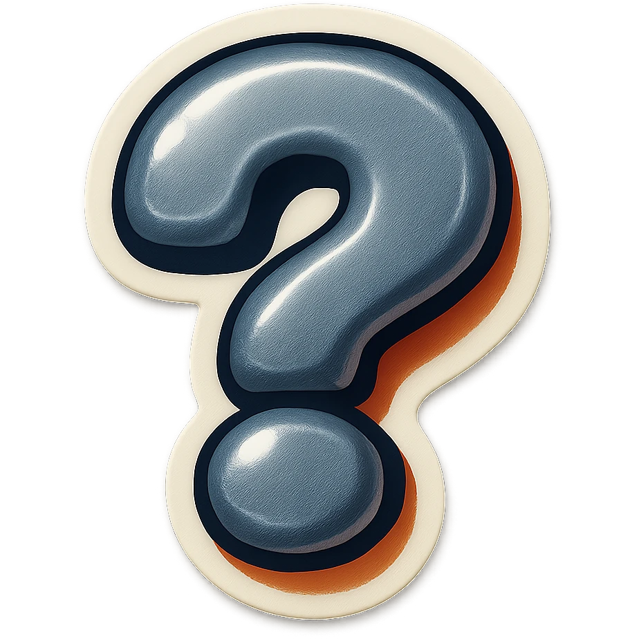 gray question mark badge emoji