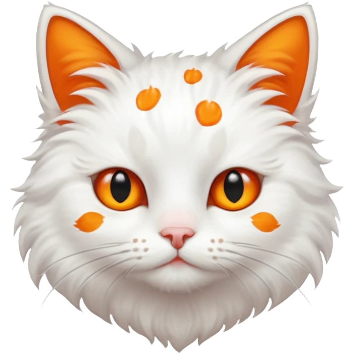 gato blanco con manchas naranjas aesthetic emoji