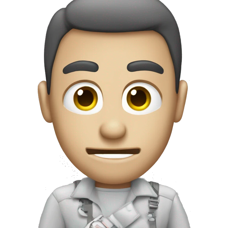 Cara de inseguridad fingiendo felicidad  emoji