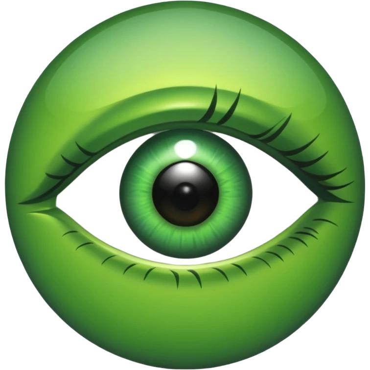 Green eye emoji