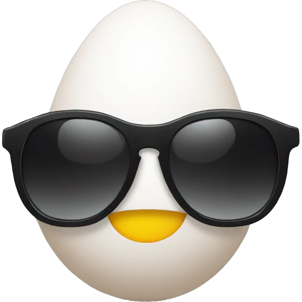 Egg and sunglasses emoji