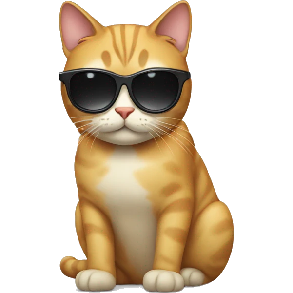 Cat with sunglasses emoji