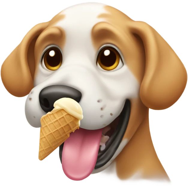 dog eating ice cream  emoji