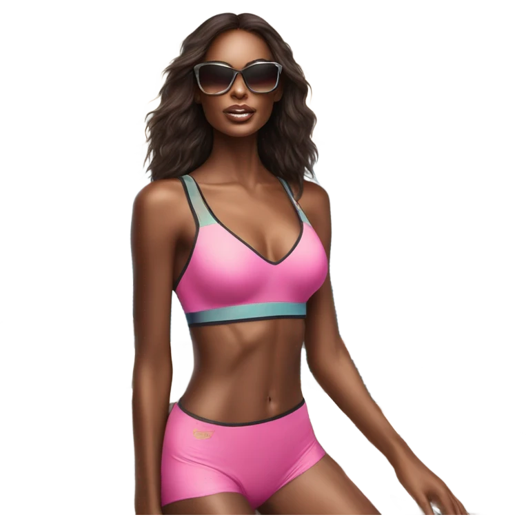 Photo of Victoria secret model on a speed boat  emoji