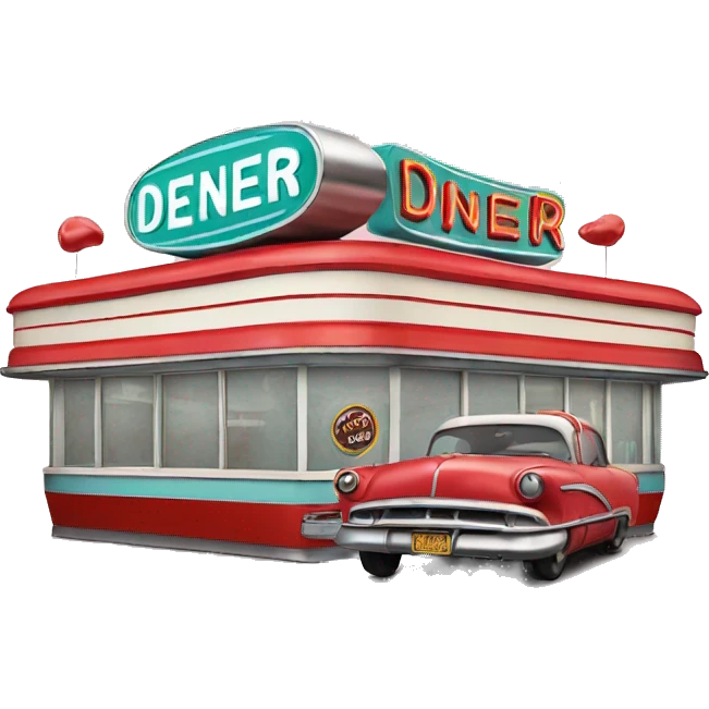50's diner sign  emoji