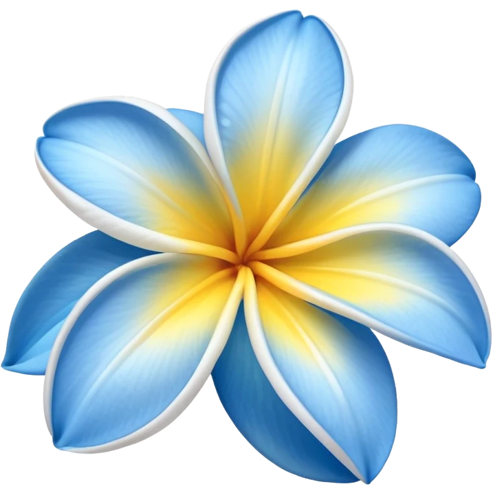 white/blue plumeria emoji