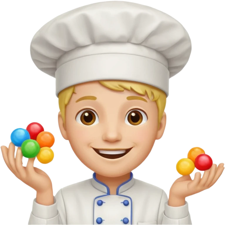 Chef + gumdrop hat,Candy Chefs. emoji