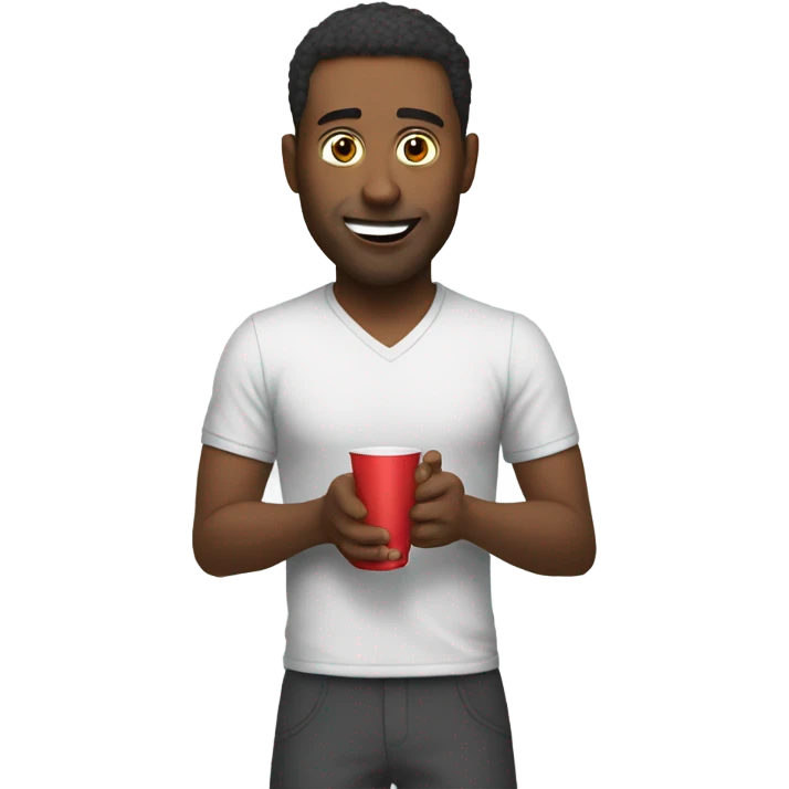 man playing cup pong  emoji
