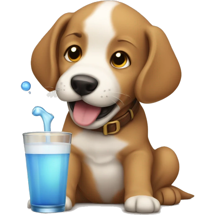 puppy drinking buzzball emoji