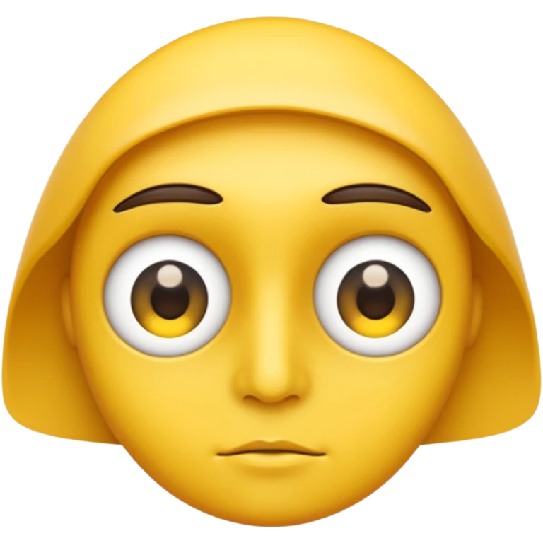 Yellow face eye tweaking emoji