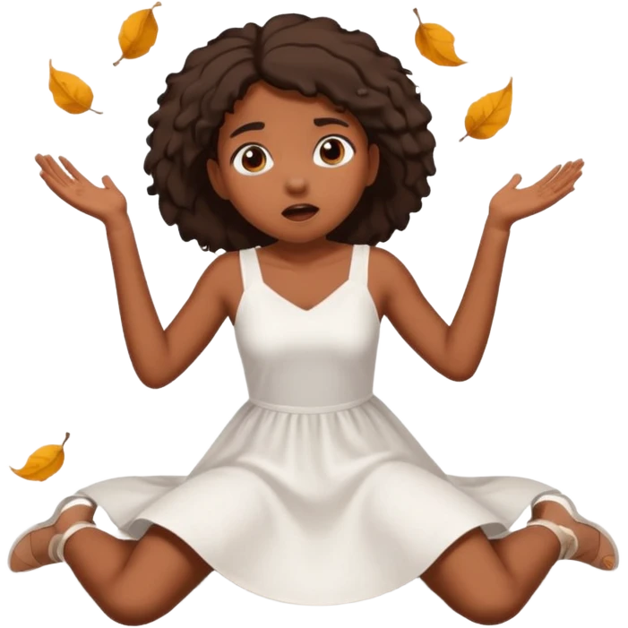 Black girl Falling to the floor emoji