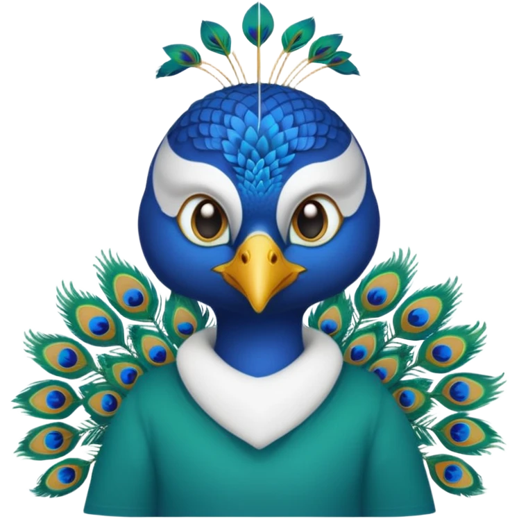 Peacock with t shirt   emoji