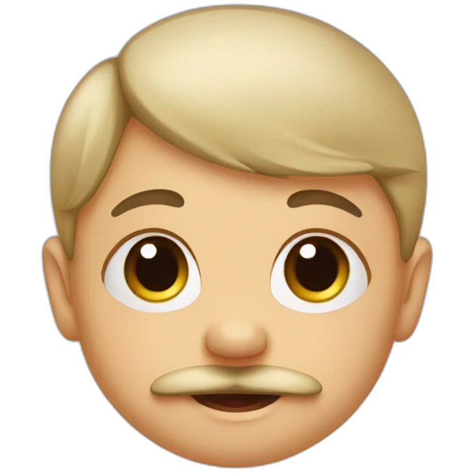 baby with moustache emoji