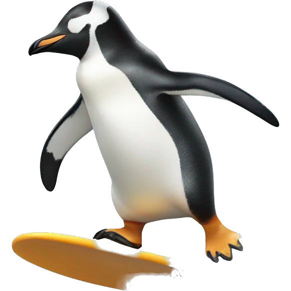 penguin surfing  emoji