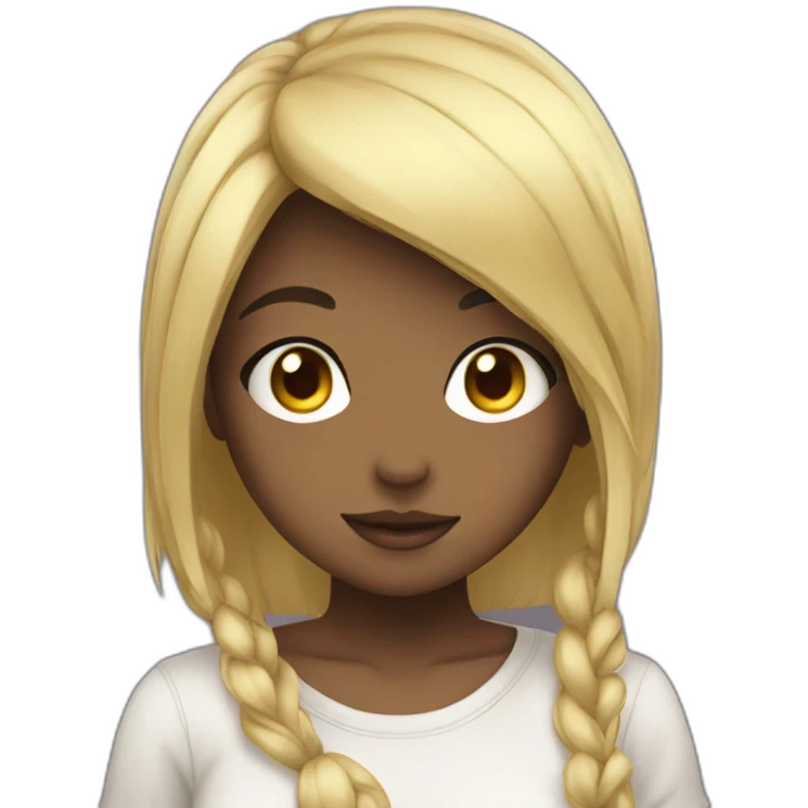 An anime girl with code done emoji